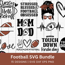 Load image into Gallery viewer, Football SVG Bundle