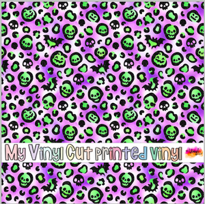 Printed Vinyl & HTV Strange Halloween A Patterns 12 x 12 inch sheet