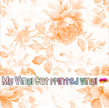 Load image into Gallery viewer, Printed Vinyl &amp; HTV Orange Toile C Patterns 12 x 12 inch sheet