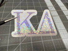 Load image into Gallery viewer, Kappa Delta KD Sorority Stickers with Holographic Effects 18 Stickers