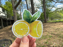 Load image into Gallery viewer, Sticker | 83 | LEMONS | Waterproof Vinyl Sticker | White | Clear | Permanent | Removable | Window Cling | Glitter | Holographic