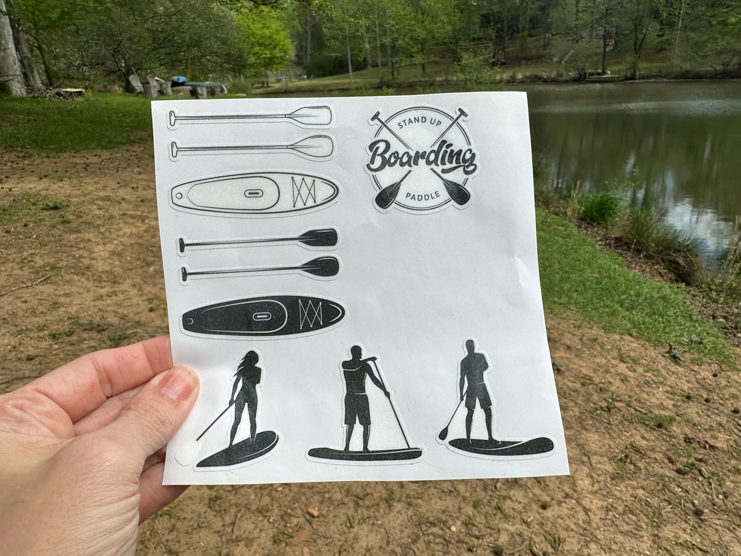 Sticker Sheet | Stand Up Paddle Board SUP | Sticker Set