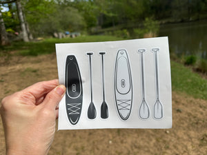 Sticker Sheet | Stand Up Paddle Board SUP | Sticker Set