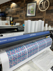 Printed Vinyl & HTV MERMAID SCALES Pattern 12 x 12 inch sheet