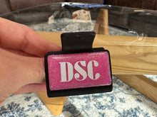 Load image into Gallery viewer, Small Claw Clip Black, Custom Glitter Name Plate