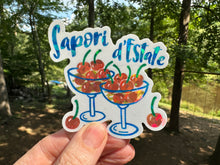 Load image into Gallery viewer, Sticker |  | Saport d'Estate | Waterproof Vinyl Sticker | White | Clear | Permanent | Removable | Window Cling | Glitter | Holographic