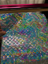 Load image into Gallery viewer, Sparkly Glitter Holographic or Oil Slick Holographic Mermaid Scales Adhesive Vinyl (Holo1)