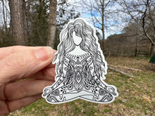Load image into Gallery viewer, yoga girl with long hair sticker