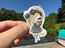 Load image into Gallery viewer, Sticker | 20A2 Halloween Girl Yellow Hair | Waterproof Vinyl Sticker | White | Clear | Permanent | Removable | Window Cling | Glitter | Holographic