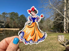 Load image into Gallery viewer, Sticker | 62B | SNOW WHITE | Waterproof Vinyl Sticker | White | Clear | Permanent | Removable | Window Cling | Glitter | Holographic