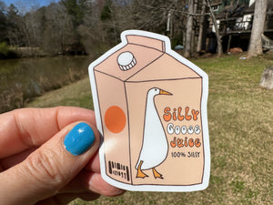 Sticker |  | Silly Goose Juice | Waterproof Vinyl Sticker |