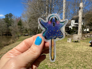 Sticker 23F Halloween Blue Ghost Pop
