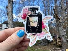 Load image into Gallery viewer, Sticker | 78C | Black Perfume Bottle | Waterproof Vinyl Sticker | White | Clear | Permanent | Removable | Window Cling | Glitter | Holographic