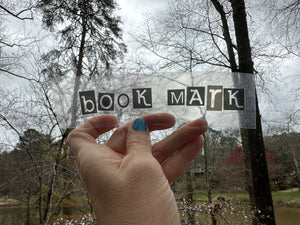 Clear Bookmark with Holographic Stars