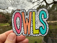 Load image into Gallery viewer, Sticker |  | Owls | Waterproof Vinyl Sticker | White | Clear | Permanent | Removable | Window Cling | Glitter | Holographic