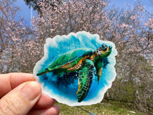 Load image into Gallery viewer, Sticker | 58A | Sea Turtle | Waterproof Vinyl Sticker | White | Clear | Permanent | Removable | Window Cling | Glitter | Holographic