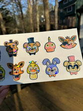 Load image into Gallery viewer, Sticker Sheet | Set of little planner stickers Five Nights 4 X 8