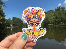 Load image into Gallery viewer, Sticker | 62M | Frida eyes open | Waterproof Vinyl Sticker | White | Clear | Permanent | Removable | Window Cling | Glitter | Holographic