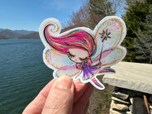 Load image into Gallery viewer, Sticker | 12I | Colorful Fairy | Waterproof Vinyl Sticker | White | Clear | Permanent | Removable | Window Cling | Glitter | Holographic