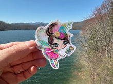 Load image into Gallery viewer, Sticker | 12A | Colorful Fairy | Waterproof Vinyl Sticker | White | Clear | Permanent | Removable | Window Cling | Glitter | Holographic
