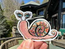 Load image into Gallery viewer, Sticker | 11L | Fall Snail | Waterproof Vinyl Sticker | White | Clear | Permanent | Removable | Window Cling | Glitter | Holographic