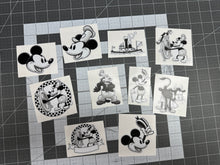 Load image into Gallery viewer, Sticker Pack Steamboat Willie Assorted Stickers for Water Bottle, iPhone, MacBook, Phone, Phone Case, Laptop, Journal, Skateboard, Bike, Snowboard