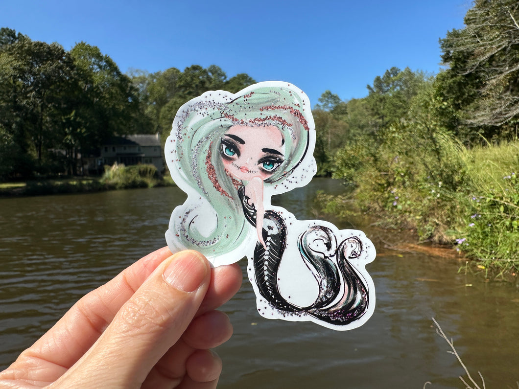 Sticker 19C Halloween Mermaid Yellow Hair