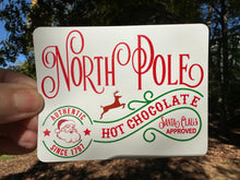 Load image into Gallery viewer, Sticker 26A North Pole Hot Chocolate Mug Label Santa