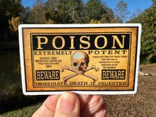 Load image into Gallery viewer, Sticker 25F Vintage Rectangle Poison Label