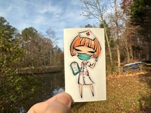 Load image into Gallery viewer, Sticker | 22O | Nurse | Waterproof Vinyl Sticker | White | Clear | Permanent | Removable | Window Cling | Glitter | Holographic