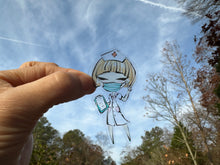 Load image into Gallery viewer, Sticker | 22O | Nurse | Waterproof Vinyl Sticker | White | Clear | Permanent | Removable | Window Cling | Glitter | Holographic