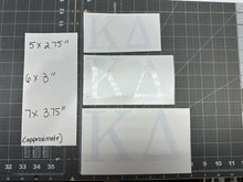 Load image into Gallery viewer, Sorority Vinyl Decal | Car Decal | Laptop Decal | Transfer Decal | Kappa Delta | KD