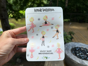 Sticker Sheet |  | Set of little planner stickers Ballerina 5 X 7