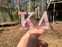 Load image into Gallery viewer, Sorority Sticker | Kappa Delta | KD A | Pink Bows | Waterproof Vinyl Sticker | Permanent