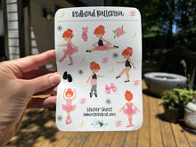 Load image into Gallery viewer, Sticker Sheet |  | Set of little planner stickers Ballerina 5 X 7