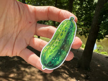 Load image into Gallery viewer, Sticker |  | Whole Pickle | Waterproof Vinyl Sticker | White | Clear | Permanent | Removable | Window Cling | Glitter | Holographic