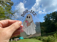 Load image into Gallery viewer, Sticker | 74N | Boo-Jee Ghost | Waterproof Vinyl Sticker | White | Clear | Permanent | Removable | Window Cling | Glitter | Holographic