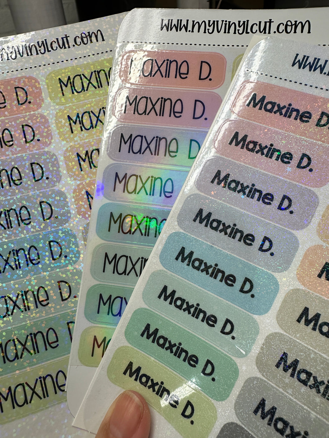 Sticker Sheet | Custom | Set of 16 Name Labels for School Supplies 4 X 7