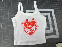 Load image into Gallery viewer, Crop Top Tank Kappa Delta Heart Cake Available in Black or White