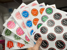 Load image into Gallery viewer, Sticker Sheet | Thank You Circle Stickers | Set of packaging stickers | 5 X 7