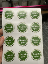 Load image into Gallery viewer, Sticker Sheet | Thank You Circle Stickers | Set of packaging stickers | 5 X 7