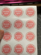 Load image into Gallery viewer, Sticker Sheet | Thank You Circle Stickers | Set of packaging stickers | 5 X 7