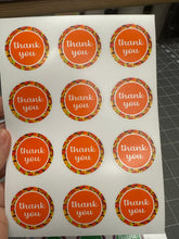 Load image into Gallery viewer, Sticker Sheet | Thank You Circle Stickers | Set of packaging stickers | 5 X 7