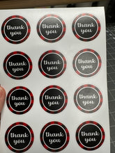 Load image into Gallery viewer, Sticker Sheet | Thank You Circle Stickers | Set of packaging stickers | 5 X 7