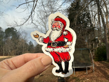 Load image into Gallery viewer, Sticker | 30C | Santa Clause | Waterproof Vinyl Sticker | White | Clear | Permanent | Removable | Window Cling | Glitter | Holographic