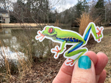 Load image into Gallery viewer, Sticker | 57H | Tree Frog | Waterproof Vinyl Sticker | White | Clear | Permanent | Removable | Window Cling | Glitter | Holographic (Copy)