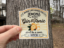 Load image into Gallery viewer, Sticker 9D When Life Gives You Lemons, Make Gin &amp; Tonic NSFW