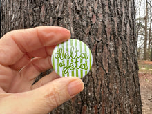 Load image into Gallery viewer, Delta Zeta DZ Watercolor Stripes Pin Back Button