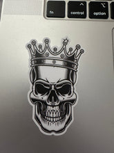 Load image into Gallery viewer, Sticker |  | Skull Dude | Waterproof Vinyl Sticker | White | Clear | Permanent | Removable | Window Cling | Glitter | Holographic