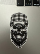 Load image into Gallery viewer, Sticker |  | Skull Dude | Waterproof Vinyl Sticker | White | Clear | Permanent | Removable | Window Cling | Glitter | Holographic